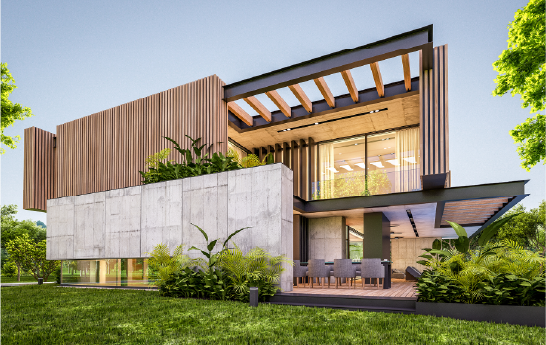 Casa em Madeiras para Construção